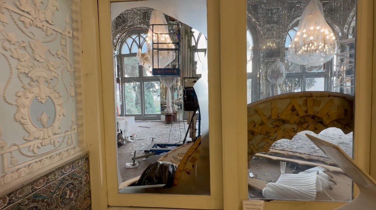 تصاویر تکان‌دهنده از وضعیت کاخ گلستان بعد از حمله آمریکا و اسرائیل