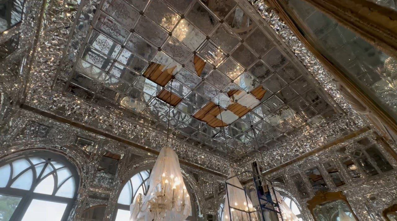 تصاویر تکان‌دهنده از وضعیت کاخ گلستان بعد از حمله آمریکا و اسرائیل